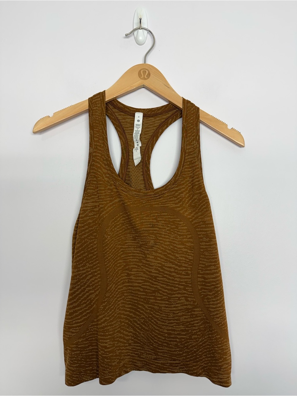 Lululemon Swiftly Tech Racerback Tank Top Race Length Wave Copper Brown Sz 6